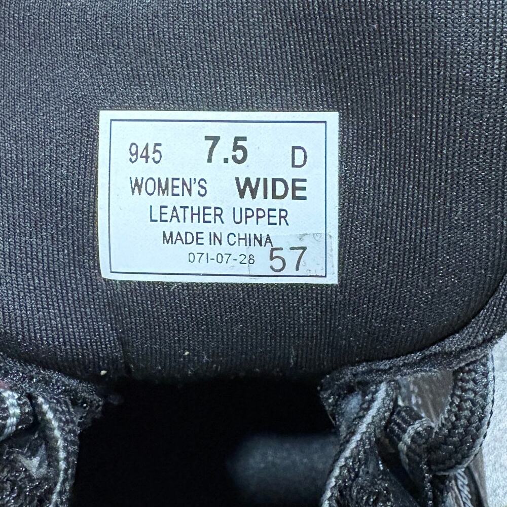 OrthoFeet Women 7.5 D Sneakers Pacific Palisades Black Waterproof Leather 945 - Picture 8 of 9
